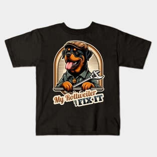 Mechanic Rottweiler Kids T-Shirt